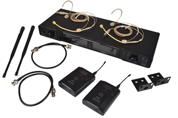 Beltpack Wireless Microphone System UHF Dual Channel Diversity 863-865MHz or 606-614MHz
